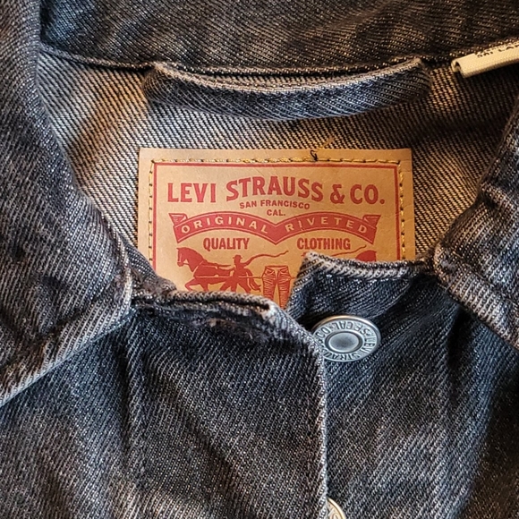 Levi's Jean Jacket Faded Grey Women Size Small - Picture 3 of 5
